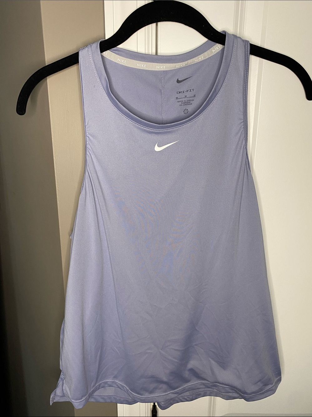 Nike Women's Light Purple Slate Sports Tank with Subtle Swoosh